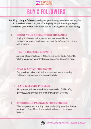 Buy X Followers – Real, Fast & Affordable Instagram Growth  ExpressFollowers