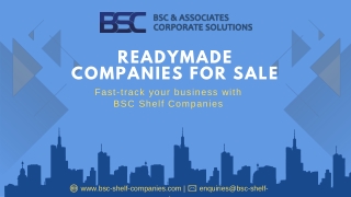 Readymade Companies for Sale - Fast-track your business with BSC-shelf-companies