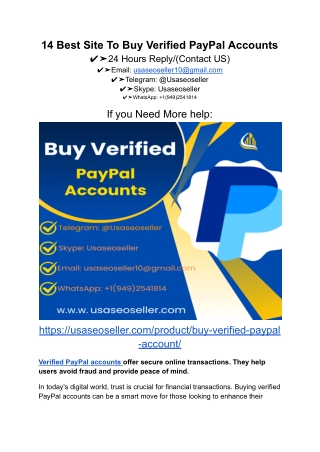 14 Best Site To Buy Verified PayPal Accounts