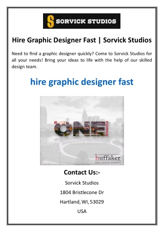 Hire Graphic Designer Fast