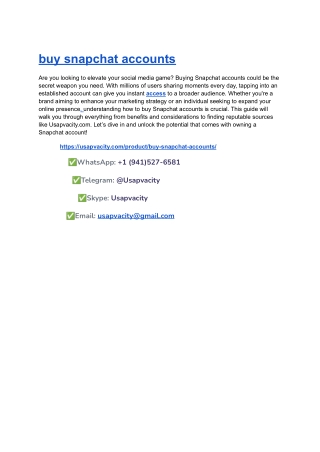 buy snapchat accounts