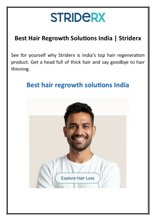Best Hair Regrowth Solutions India