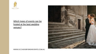 Which types of events can be hosted at the best wedding venues