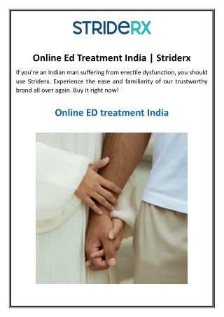 Online Ed Treatment India
