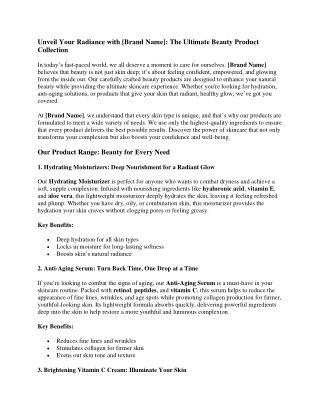 The Ultimate Beauty Product Collection