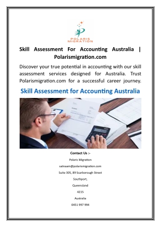 Skill Assessment For Accounting Australia  Polarismigration.com
