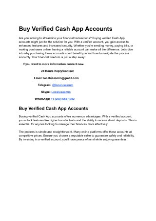 Buy Verified Cash App Accounts