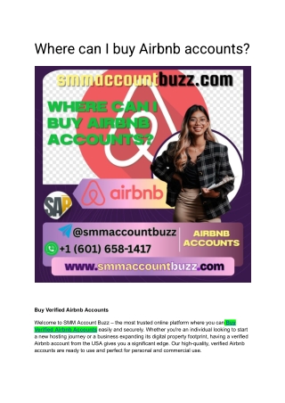 Where can I buy Airbnb accounts_
