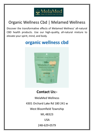 Organic Wellness Cbd