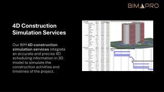 4D Construction Simulation Services - BIMPRO LLC