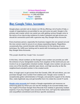 Buy Google Voice Accounts