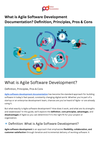 What is Agile Software Development Documentation? Definition, Principles, Pros &
