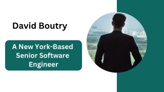 David Boutry - A New York-Based Senior Software Engineer