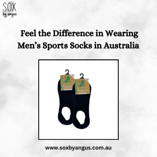 Feel the Difference in Wearing Men’s Sports Socks in Australia