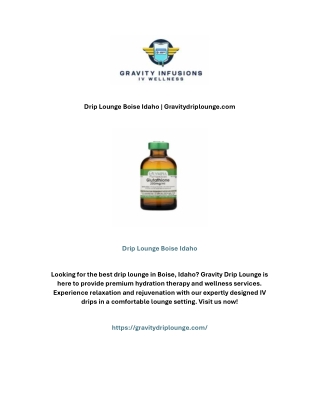 Drip Lounge Boise Idaho | Gravitydriplounge.com