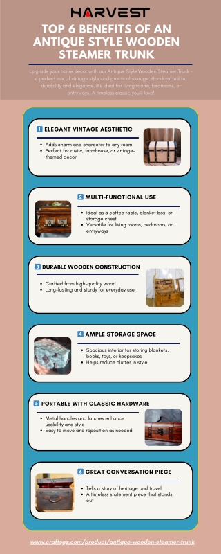 Top 6 Benefits of an Antique Style Wooden Steamer Trunk