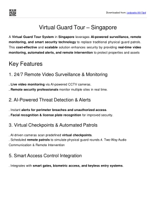 VIRTUAL GUARD TOUR-SINGAPORE  - PDF