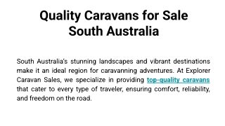 Quality Caravans for Sale South Australia