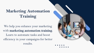 Marketing Automation Training