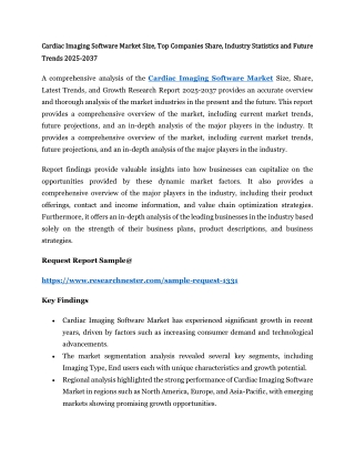 Cardiac Imaging Software Market