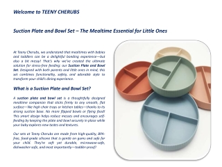 Suction Plate and Bowl Set – The Mealtime Essential for Little Ones