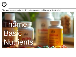 Thorne Basic Nutrients Online Australia are advanced multivitamin formulations designed to support overall health. These