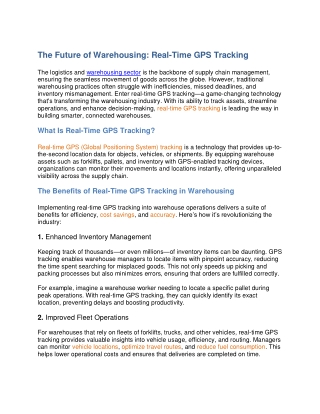 The Future of Warehousing