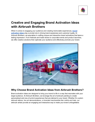 Creative and Engaging Brand Activation Ideas with Airbrush Brothers