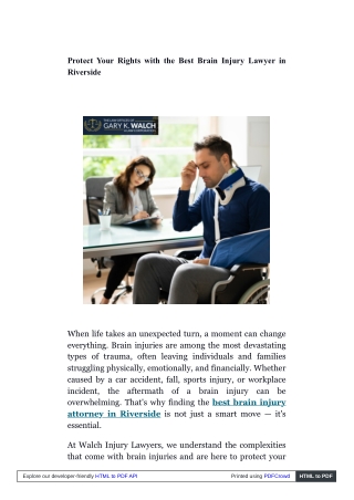 Best brain injury attorney in riverside