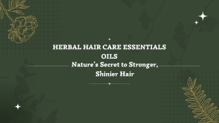 Herbal Hair Care Essentials Oils