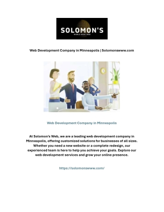 Web Development Company in Minneapolis | Solomonswww.com