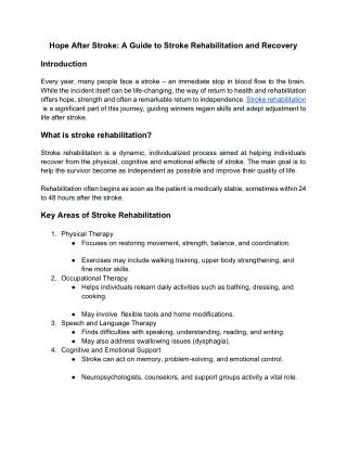 Hope After Stroke_ A Guide to Stroke Rehabilitation and Recovery