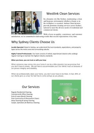 Westlink cleaning Services