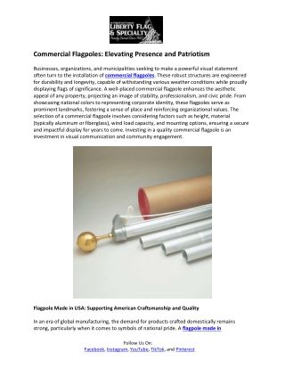 Liberty Flag & Specialty- Commercial Flagpoles