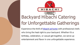 Backyard Hibachi A Culinary Experience Like No Other