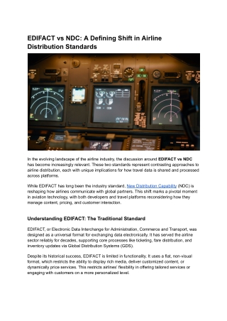 EDIFACT vs NDC: What Every Travel Tech Professional Should Know