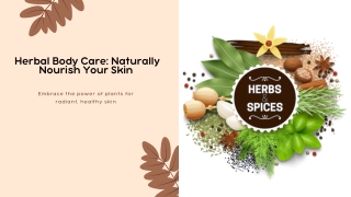 Herbal Body Care Naturally Nourish Your Skin