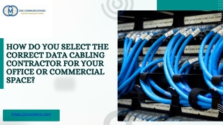 Data Cabling Contractor for your office or commercial space?