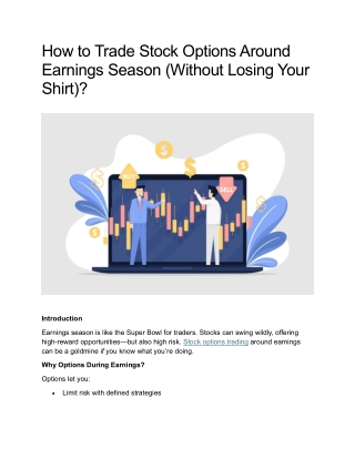 How to Trade Stock Options Around Earnings Season