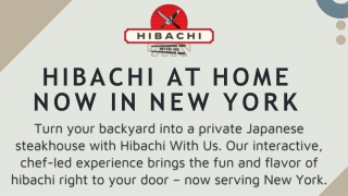 Hibachi at Home in New York Culinary Entertainment for Any Occasion
