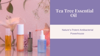 Anti bacterial essentials oil