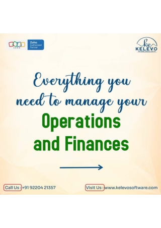Everything you need to manage your operations and finances.