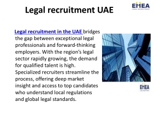 Legal Market Insights: UAE Recruitment & London In-House Jobs