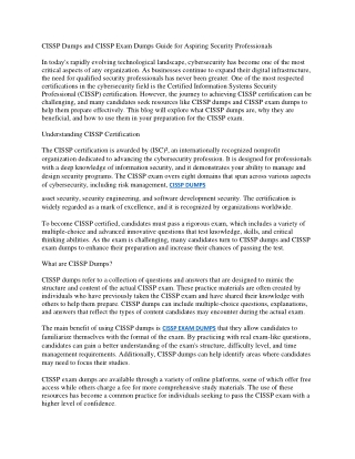 Pass CISSP with Authentic Dumps from Dumps Arena