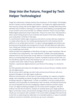 Step into the Future