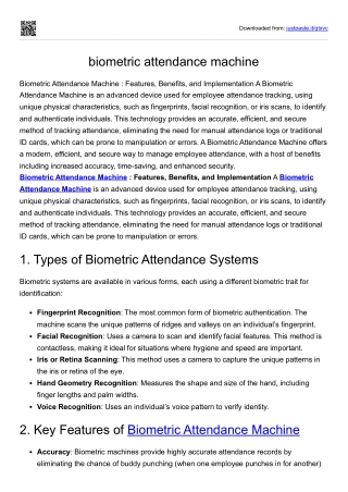biometric attendance machine