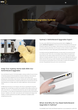 Switchboard Upgrades Sydney