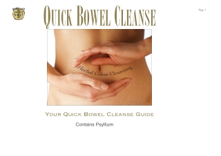 Your Quick Herbal Bowel Cleanse Guide
