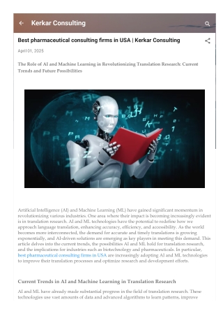 Best pharmaceutical consulting firms in USA | Kerkar Consulting