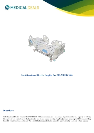 Multi-functional-Electric-Hospital-Bed-MD-MEHB-1000